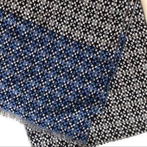 J. Crew blue & black pattern mid-weight scarf